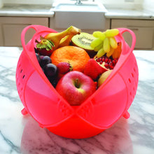 Plastic Revolving Multi Functional Rice, Vegetable Fruit Wash Basket Bowl