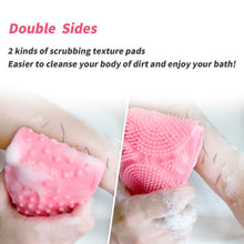 Silicone Body Back Scrubber - Double-Sided Bath Brush for Deep Cleaning & Massage (Medium Size /1pc)