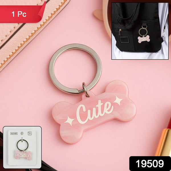 Trendy Text Acrylic Keychain