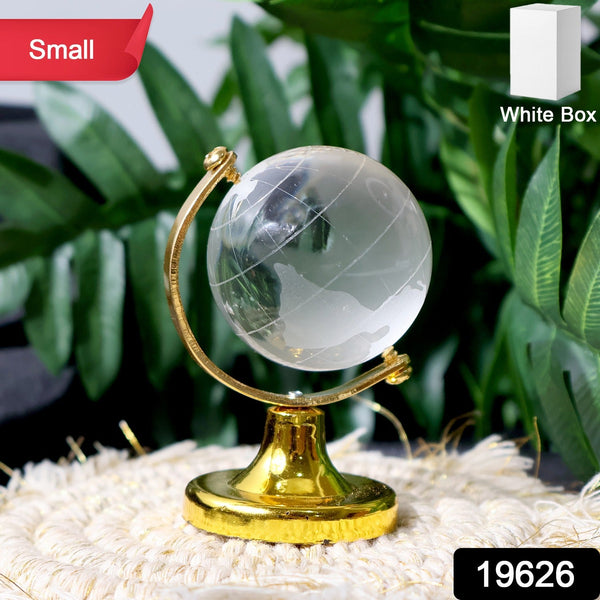 Elegant Mini Crystal Globe Table Decor